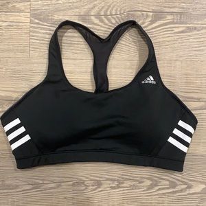Black adidas sports bra